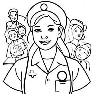 Woche der Krankenschwestern Ausmalbild | Pflegewoche Ausmalbild