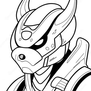 Protogen Charakter Ausmalbild | Protogen Ausmalbild