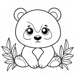 Niedliches Panda Gesicht Ausmalbild | Panda Gesicht Ausmalbild