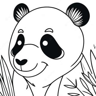 Fröhliches Panda-Gesicht Ausmalbild | Panda Gesicht Ausmalbild
