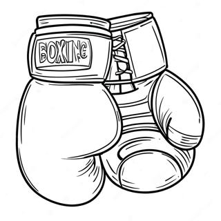 Boxhandschuhe Ausmalbild | Boxen Ausmalbild