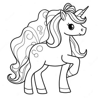 Funkelndes Einhorn Ausmalbild | Glitzern Ausmalbild