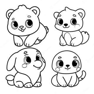 Liebenswerte Baby Tiere Ausmalbild | Babys Ausmalbild