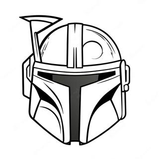 Mandalorianischer Helm Ausmalbild | Mandalorianischer Helm Ausmalbild