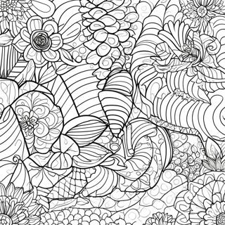 Tessellationsmuster Ausmalbild | Tessellation Ausmalbild