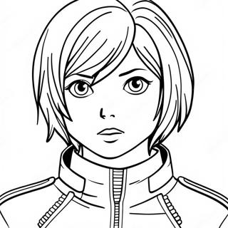 Mikasa Ackerman Ausmalbild | Mikasa Ausmalbild
