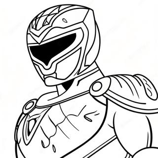 Mighty Morphin Grüner Ranger Ausmalbild | Grüner Ranger Ausmalbild
