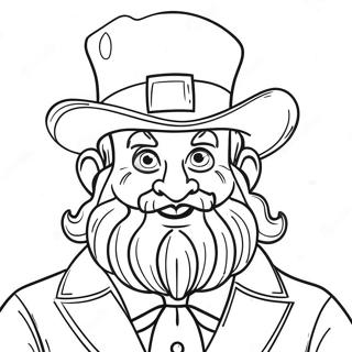 Gruseliger Leprechaun Ausmalbild | Gruseliger Kobold Ausmalbild