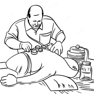 CPR Techniken Ausmalbild | HLW Ausmalbild