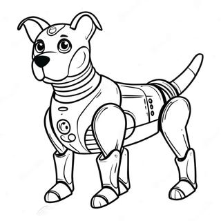 Roboterhund Ausmalbild | Roboter Hund Ausmalbild