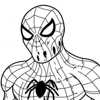 Zombie Spiderman Ausmalbild | Zombie Spiderman Ausmalbild