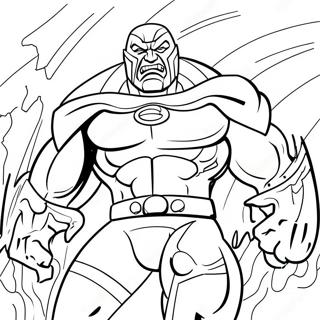 Bedrohlicher Darkseid im Kampf Ausmalbild | Dunklerseid Ausmalbild