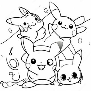 Charmantes Pikachu Evolution Ausmalbild | Pokemon Evolution Ausmalbild