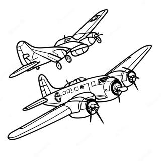 B-17 Bomber Ausmalbild | B-17 Bomber Ausmalbild