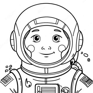 Astronaut im Weltraum Ausmalbild | Astronaut Ausmalbild