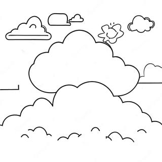Himmlische Wolken Ausmalbild | Himmel Ausmalbild