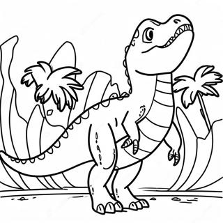 Indominus Rex brüllend Ausmalbild | Indominus Rex Ausmalbild