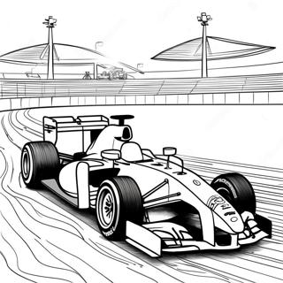 F1 Rennwagen Ausmalbild | F1 Rennspaß Ausmalbild