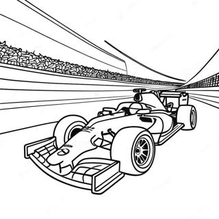 Aufregende F1-Rennstrecke Ausmalbild | F1 Rennspaß Ausmalbild