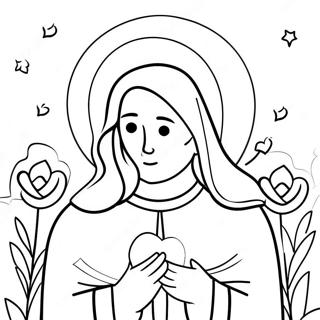 Religiöses Valentinstag Ausmalbild | Religiöser Valentinstag Ausmalbild
