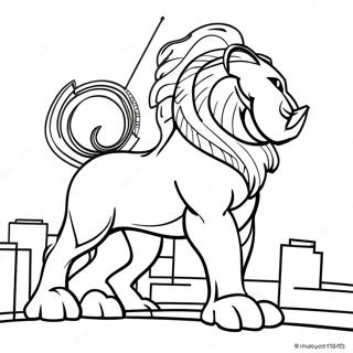 Detroit Lions Ausmalbild | Detroit Löwen Ausmalbild