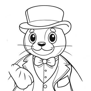 Tuxedo Sam Ausmalbild | Frack Sam Ausmalbild