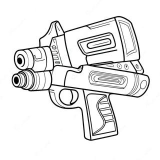 Buntes Nerf-Blaster Ausmalbild | Nerf-Gewehr Ausmalbild