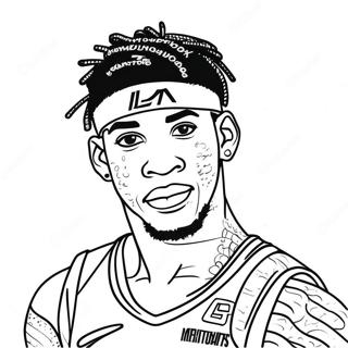 Ja Morant Ausmalbild | Ja Morant Ausmalbild