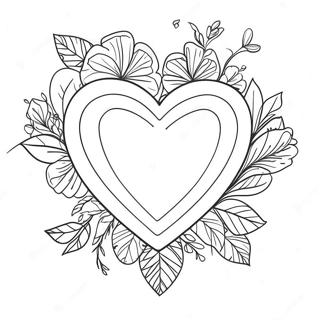 Valentinstag Herz Ausmalbild | Februar Ausmalbild