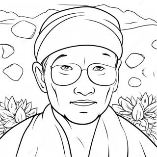 Gojo mit Augenbinde Ausmalbild | Gojo Ausmalbild