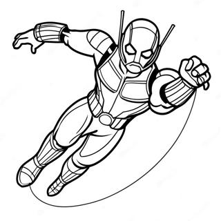 Ant-Man in Aktion Ausmalbild | Ameisenmann Ausmalbild