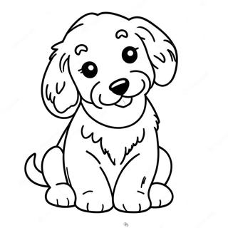 Goldendoodle Welpe Ausmalbild | Goldendoodle Ausmalbild