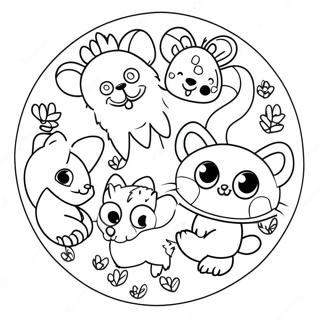 Niedlicher Tierkreis Ausmalbild | Kreis Ausmalbild