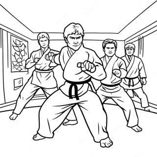 Cobra Kai Dojo Ausmalbild | Cobra Kai Ausmalbild