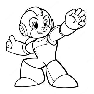 MegaMan in Aktion Ausmalbild | MegaMan Ausmalbild