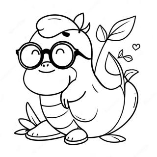 Niedliche Banane mit Sonnenbrille Ausmalbild | Banane Ausmalbild