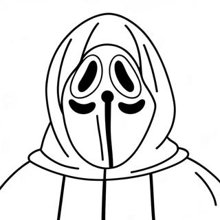 Ghostface Ausmalbild | Gespenstsgesicht Ausmalbild