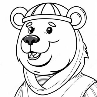 Chicago Bears Maskottchen Ausmalbild | Chicago Bären Ausmalbild