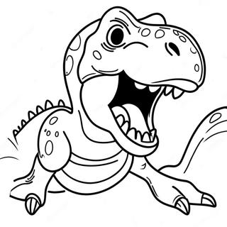 T-Rex Brüllendes Ausmalbild | Jurassic Park Ausmalbild