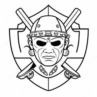 Ausmalbild des Raiders-Logos | Raiders Ausmalbild