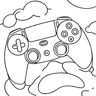 PlayStation 5 Controller Ausmalbild | PS5 Ausmalbild
