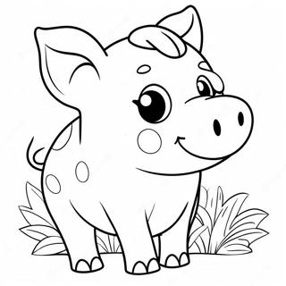 Niedliches Schweinchen Ausmalbild | Schweinchen Ausmalbild