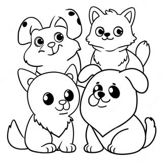 Flauschige Freunde Ausmalbild | Flauschige Freunde Ausmalbild