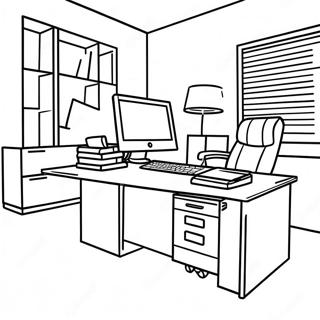 Das Büro Ausmalbild | Das Büro Ausmalbild