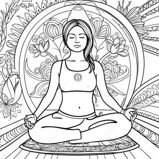 Entspannende Yoga-Pose Ausmalbild | Yoga Ausmalbild