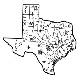 Texas Karte Ausmalbild | Texas Ausmalbild
