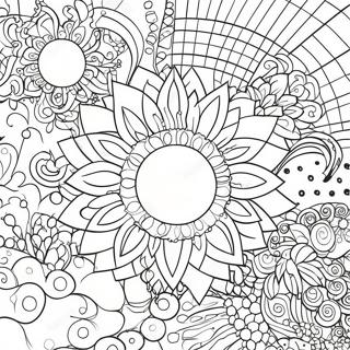 Buntes Punktkunst Ausmalbild | Punktkunst Ausmalbild