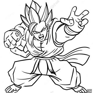 Gogeta Fusions-Tanz Ausmalbild | Gogeta Ausmalbild