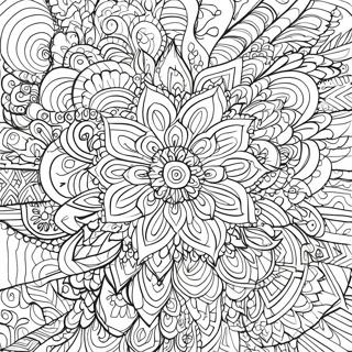 Buntes Sharpie Mandala Ausmalbild | Sharpie Ausmalbild