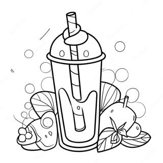 Leckeres Schokoladenmilchshake Ausmalbild | Milchshake Ausmalbild